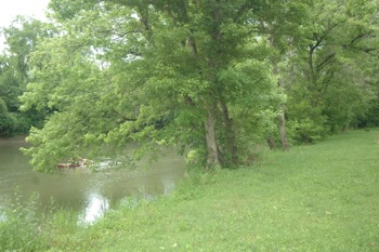 Hocking River RV pond view