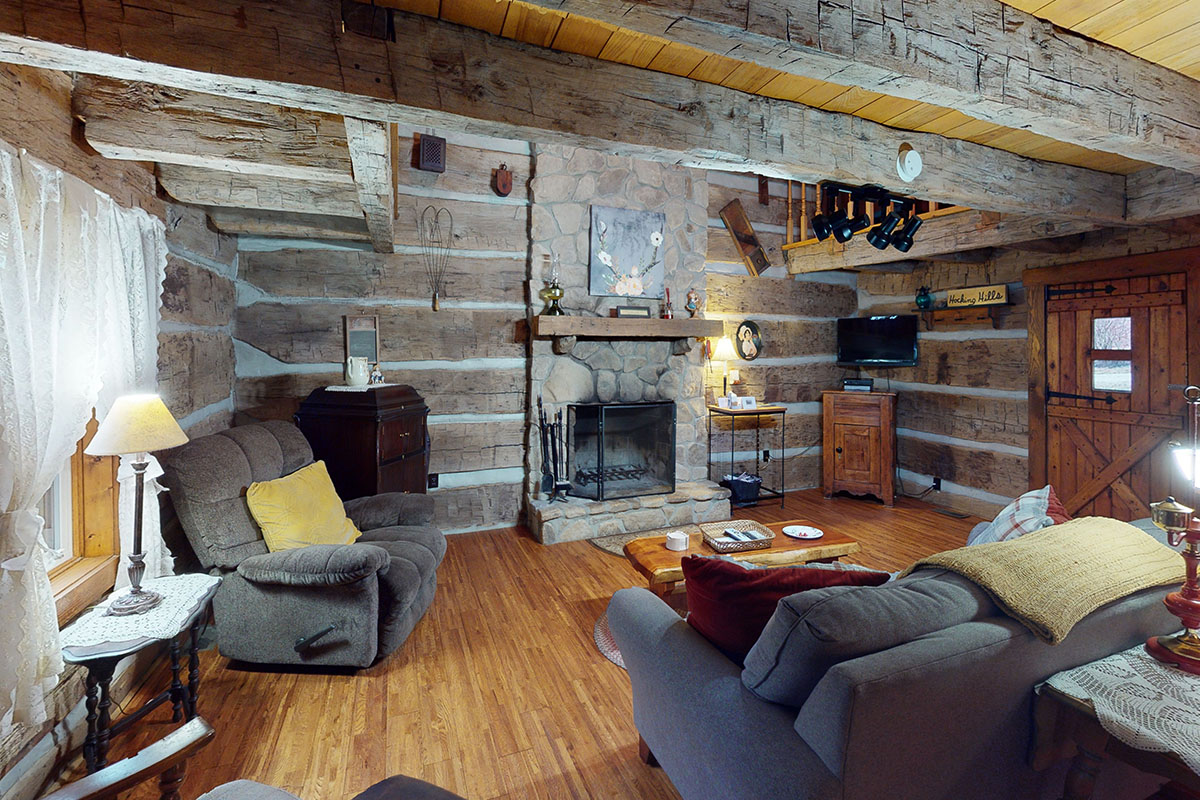 Cabin 2 fireplace