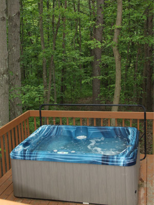 The treehouse hot tub